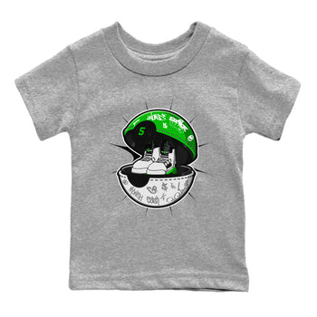 5s Lucky Green shirt to match jordans Sneaker Capsule sneaker tees Air Jordan 5 Lucky Green SNRT Sneaker Release Tees Baby Toddler Heather Grey 2 T-Shirt