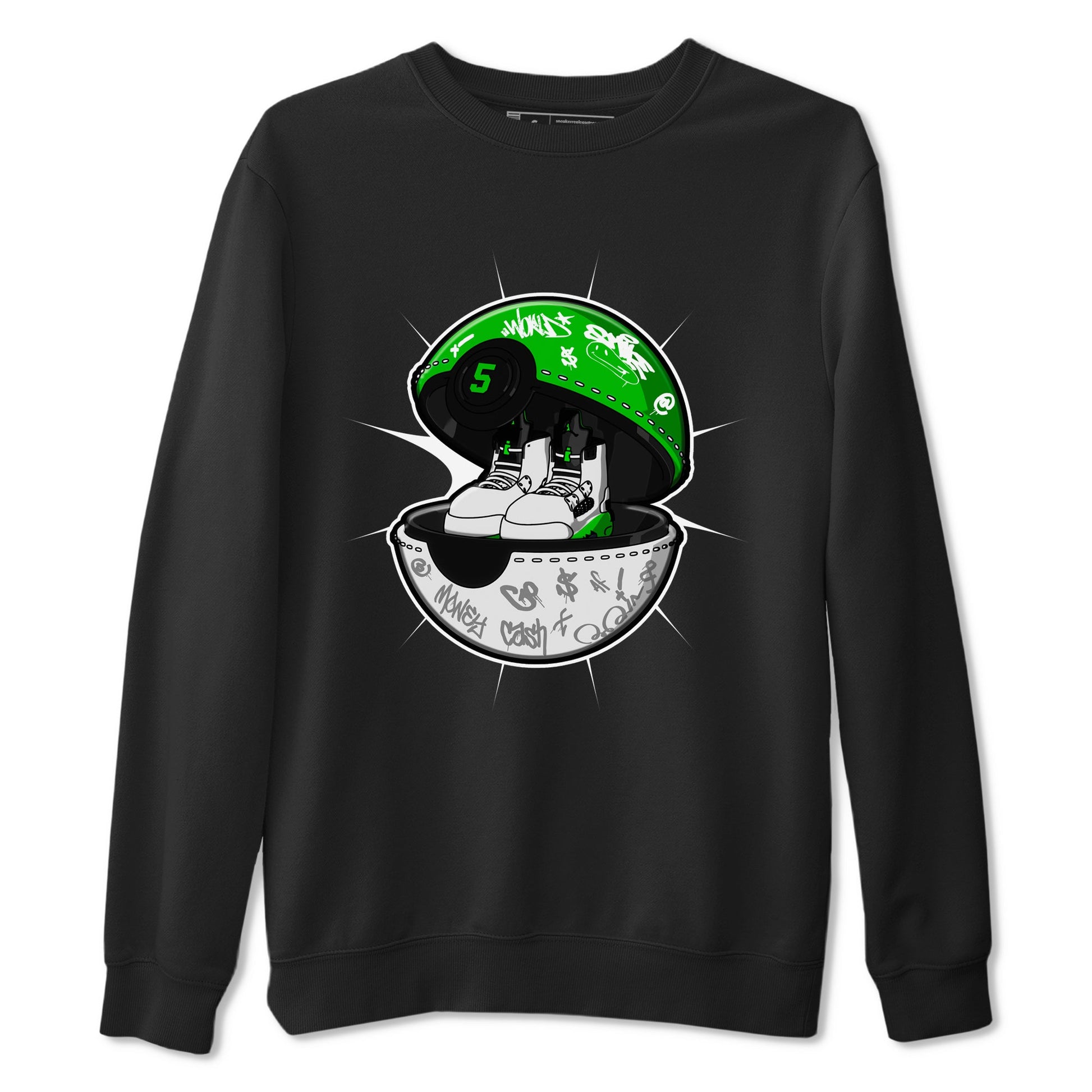 5s Lucky Green shirt to match jordans Sneaker Capsule sneaker tees Air Jordan 5 Lucky Green SNRT Sneaker Release Tees Unisex Black 2 T-Shirt
