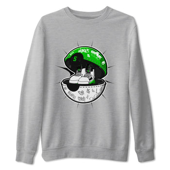 5s Lucky Green shirt to match jordans Sneaker Capsule sneaker tees Air Jordan 5 Lucky Green SNRT Sneaker Release Tees Unisex Heather Grey 2 T-Shirt