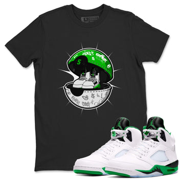 5s Lucky Green shirt to match jordans Sneaker Capsule sneaker tees Air Jordan 5 Lucky Green SNRT Sneaker Release Tees Unisex Black 1 T-Shirt