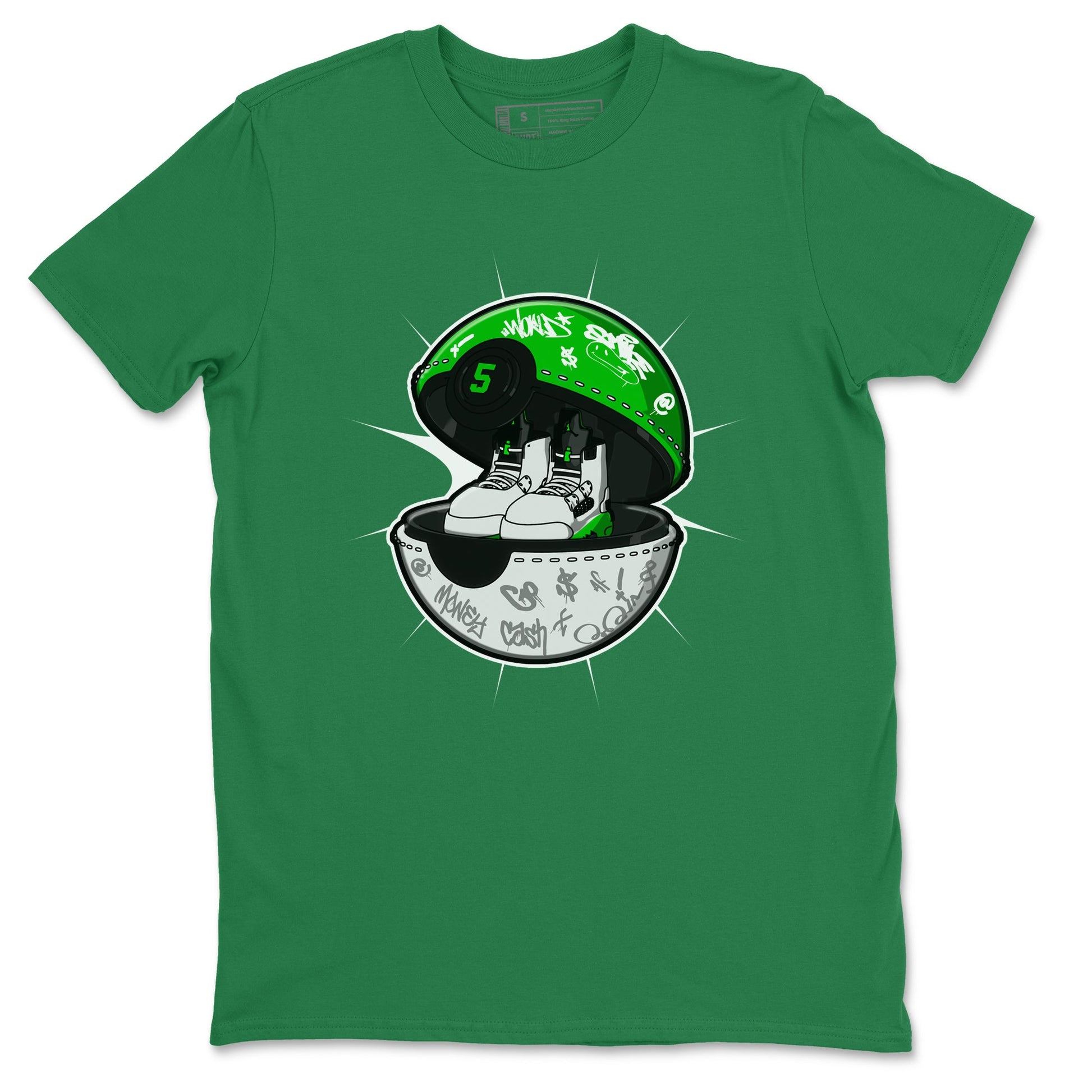 5s Lucky Green shirt to match jordans Sneaker Capsule sneaker tees Air Jordan 5 Lucky Green SNRT Sneaker Release Tees Unisex Kelly Green 2 T-Shirt