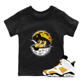 Air Jordan 6 Yellow Ochre shirt to match jordans Sneaker Capsule sneaker tees AJ6 Yellow Ochre SNRT Sneaker Release Tees Baby Toddler Black 1 T-Shirt