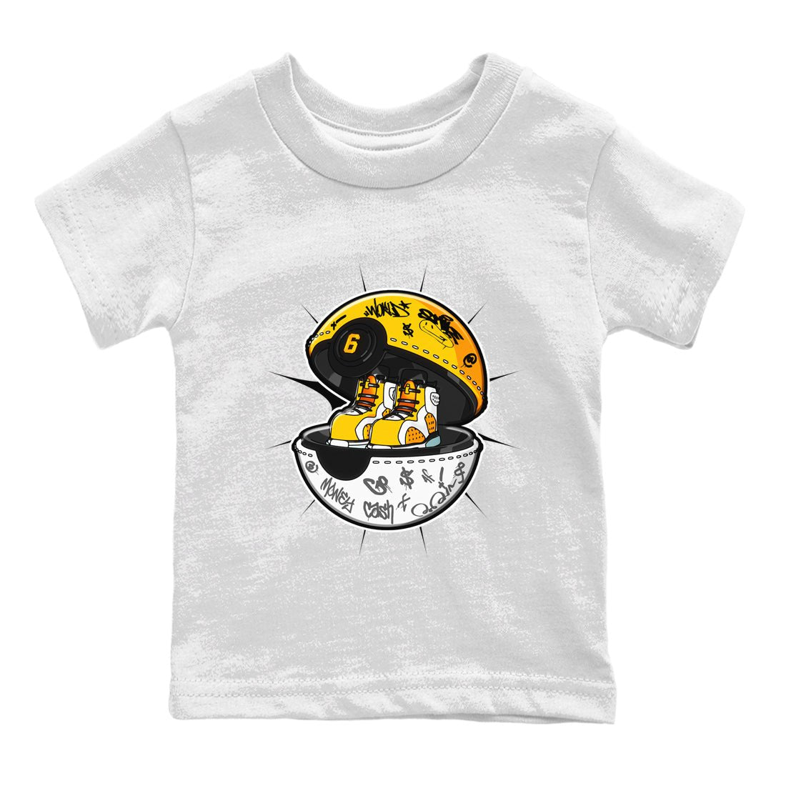 Air Jordan 6 Yellow Ochre shirt to match jordans Sneaker Capsule sneaker tees AJ6 Yellow Ochre SNRT Sneaker Release Tees Baby Toddler White 2 T-Shirt