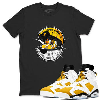 Air Jordan 6 Yellow Ochre shirt to match jordans Sneaker Capsule sneaker tees AJ6 Yellow Ochre SNRT Sneaker Release Tees Unisex Black 1 T-Shirt