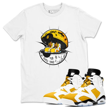 Air Jordan 6 Yellow Ochre shirt to match jordans Sneaker Capsule sneaker tees AJ6 Yellow Ochre SNRT Sneaker Release Tees Unisex White 1 T-Shirt