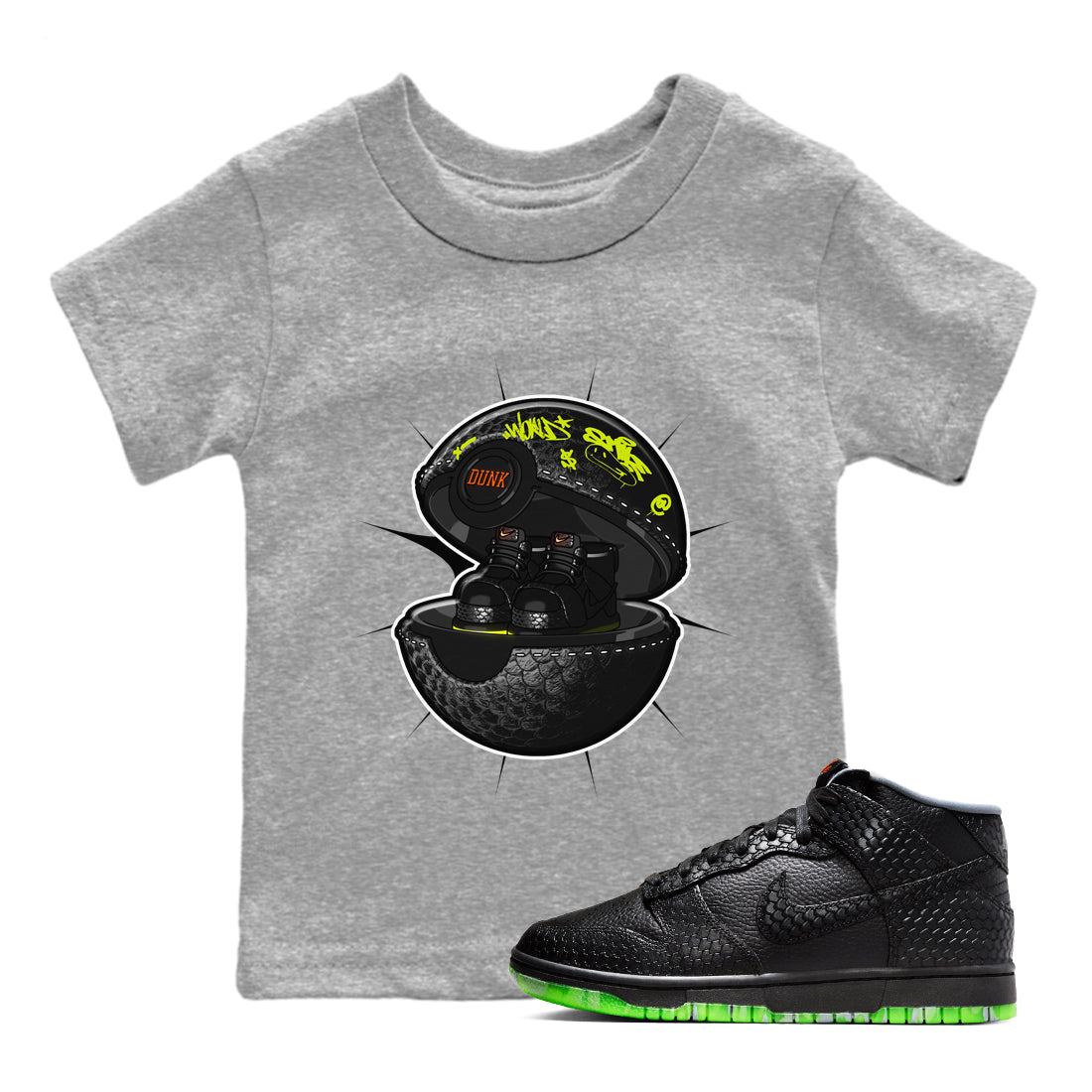 Dunk Mid Premium shirt to match jordans Sneaker Capsule sneaker tees halloween horror nights Nike Dunk Halloween SNRT Sneaker Release Tees Baby Toddler Heather Grey 1 T-Shirt