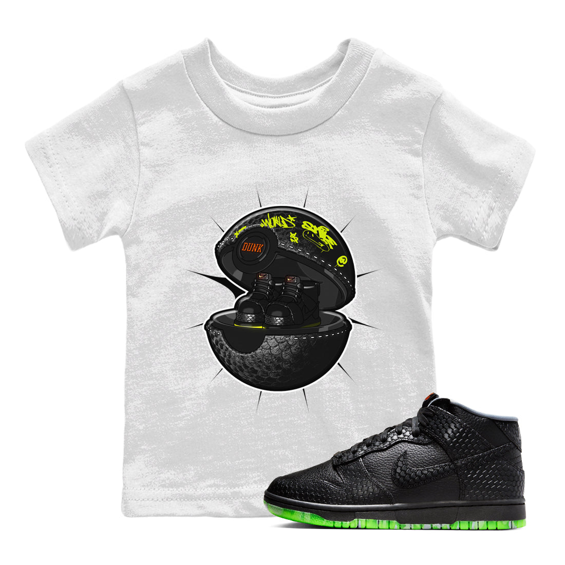 Dunk Mid Premium shirt to match jordans Sneaker Capsule sneaker tees halloween horror nights Nike Dunk Halloween SNRT Sneaker Release Tees Baby Toddler White 1 T-Shirt
