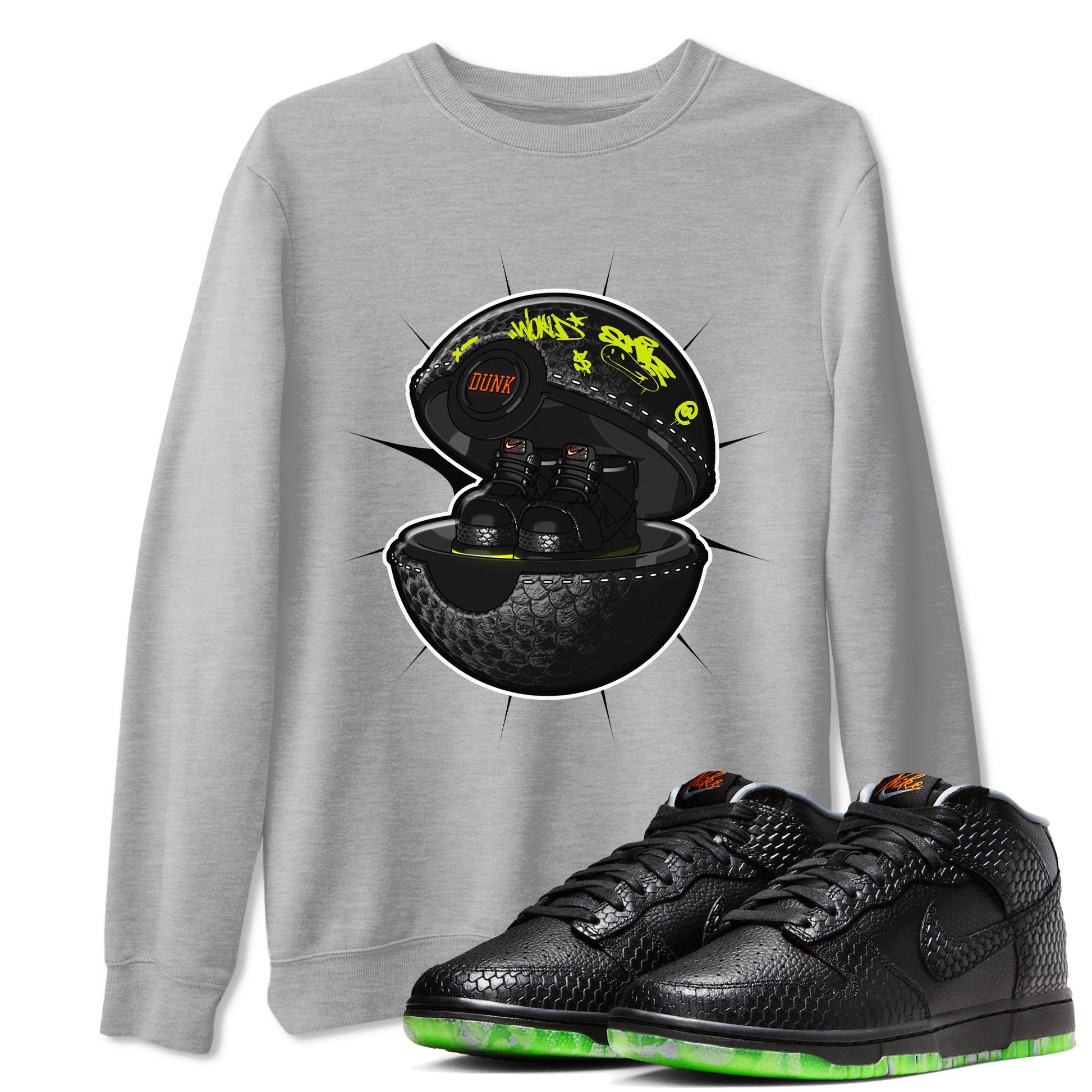 Dunk Mid Premium shirt to match jordans Sneaker Capsule sneaker tees halloween horror nights Nike Dunk Halloween SNRT Sneaker Release Tees Unisex Heather Grey 1 T-Shirt