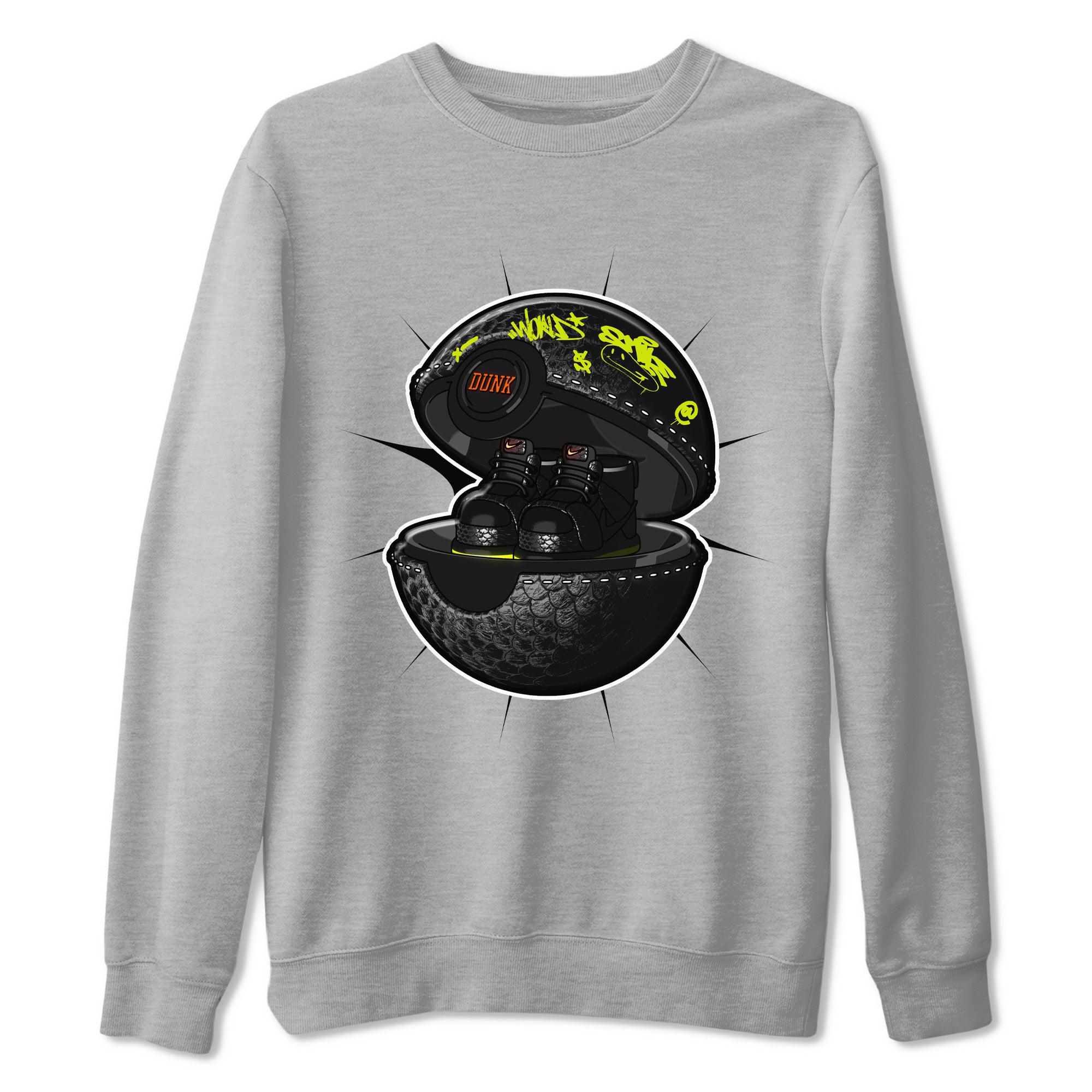 Dunk Mid Premium shirt to match jordans Sneaker Capsule sneaker tees halloween horror nights Nike Dunk Halloween SNRT Sneaker Release Tees Unisex Heather Grey 2 T-Shirt