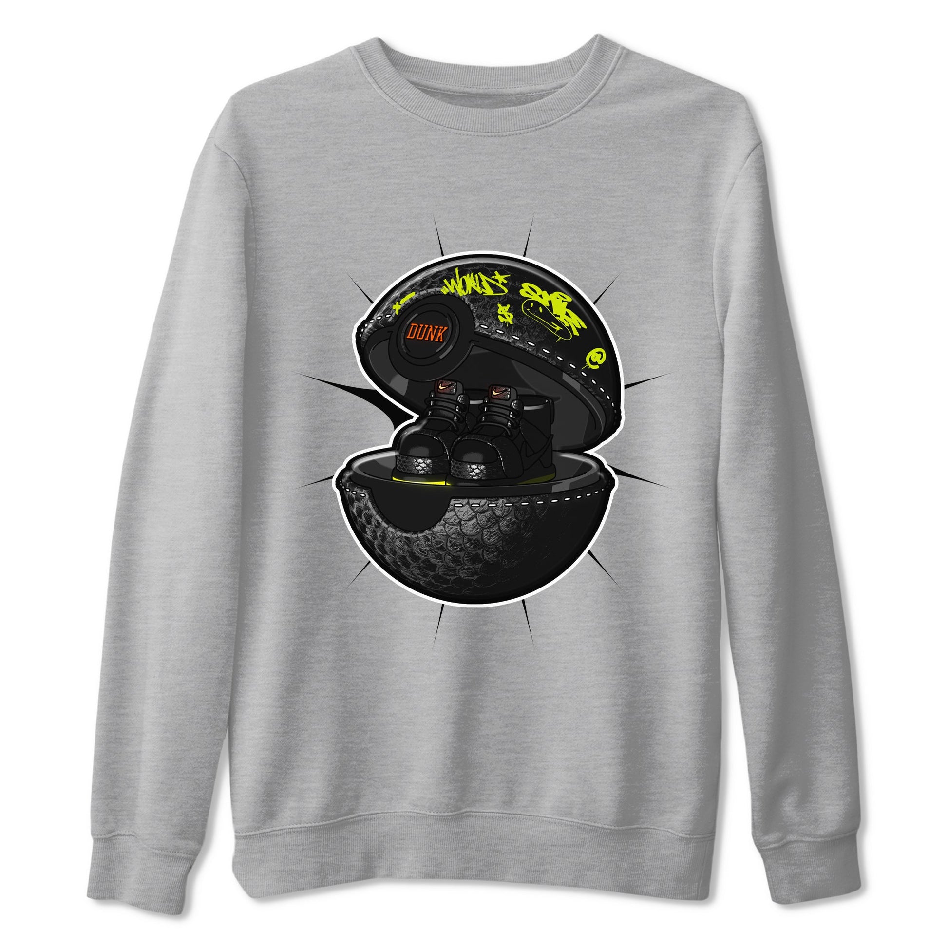 Dunk Mid Premium shirt to match jordans Sneaker Capsule sneaker tees halloween horror nights Nike Dunk Halloween SNRT Sneaker Release Tees Unisex Heather Grey 2 T-Shirt