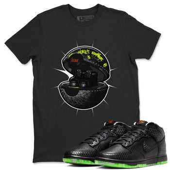 Dunk Mid Premium shirt to match jordans Sneaker Capsule sneaker tees halloween horror nights Nike Dunk Halloween SNRT Sneaker Release Tees Unisex Black 1 T-Shirt