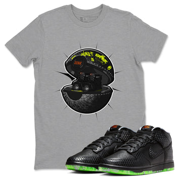 Dunk Mid Premium shirt to match jordans Sneaker Capsule sneaker tees halloween horror nights Nike Dunk Halloween SNRT Sneaker Release Tees Unisex Heather Grey 1 T-Shirt
