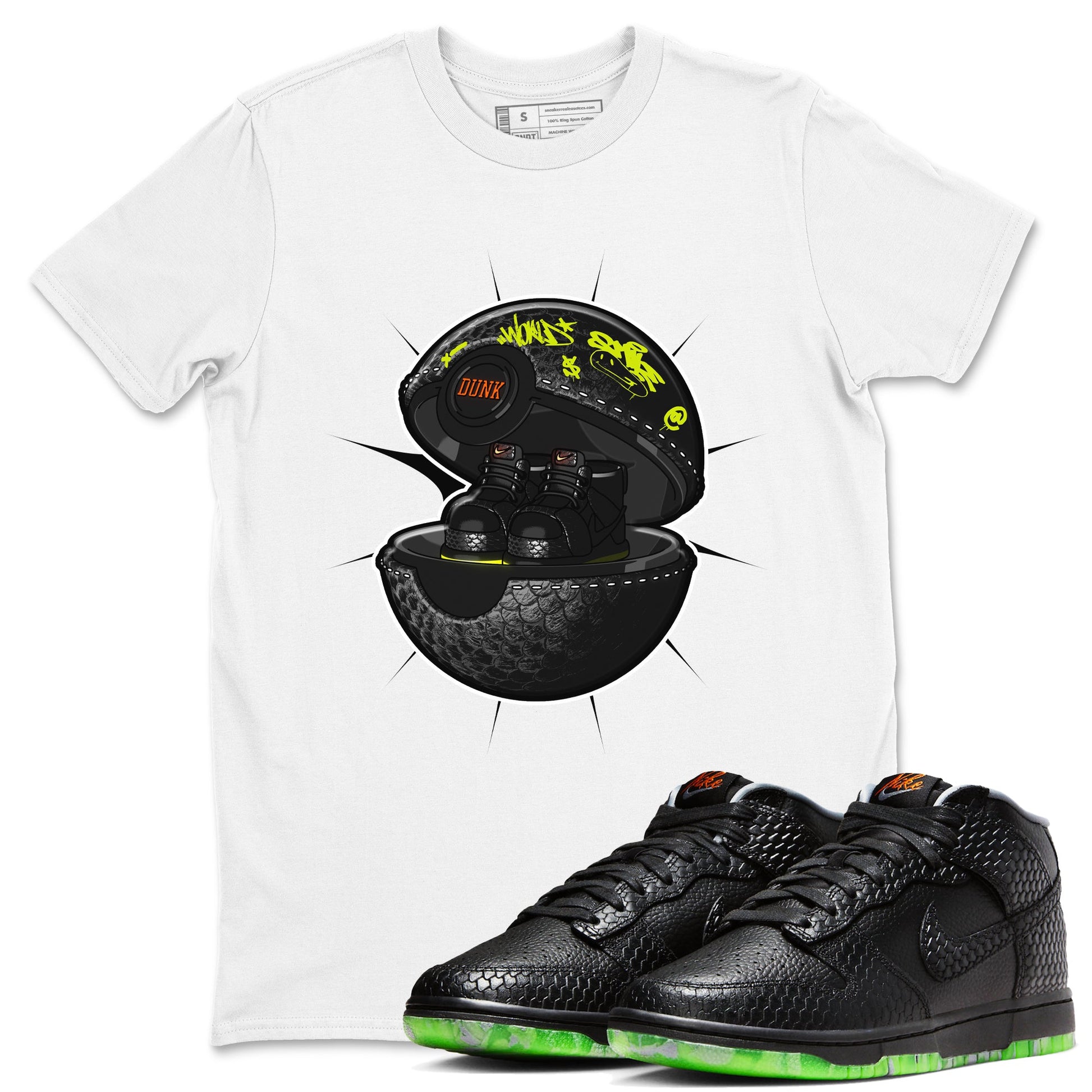 Dunk Mid Premium shirt to match jordans Sneaker Capsule sneaker tees halloween horror nights Nike Dunk Halloween SNRT Sneaker Release Tees Unisex White 1 T-Shirt