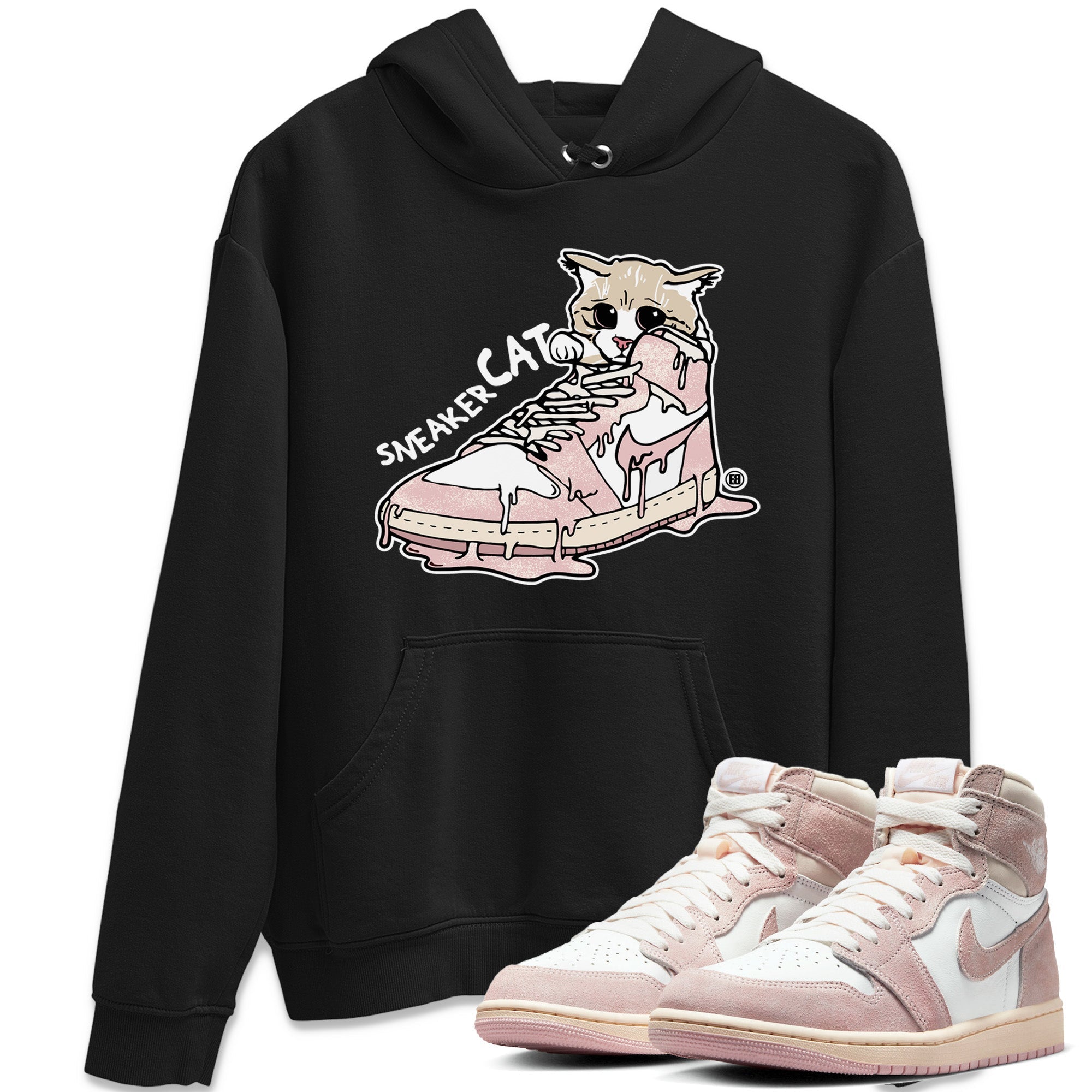 Air Jordan 1 Washed Pink Sneaker Match Tees Sneaker Cat Sneaker Tees Air Jordan 1 High OG WMNS Washed Pink Sneaker Release Tees Unisex Shirts Black 1