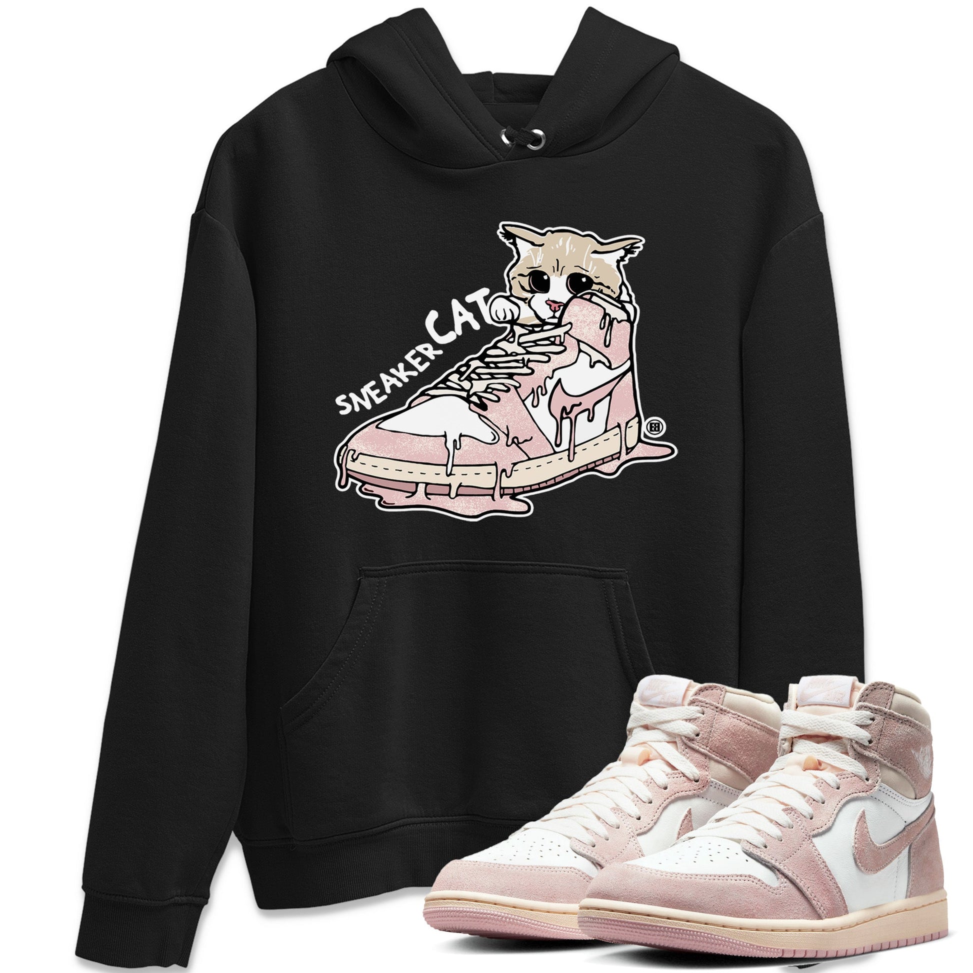 Air Jordan 1 Washed Pink Sneaker Match Tees Sneaker Cat Sneaker Tees Air Jordan 1 High OG WMNS Washed Pink Sneaker Release Tees Unisex Shirts Black 1