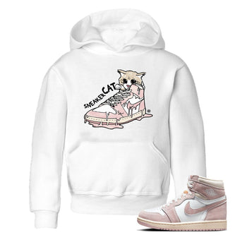 Air Jordan 1 Washed Pink Sneaker Match Tees Sneaker Cat Sneaker Tees Air Jordan 1 High OG WMNS Washed Pink Sneaker Release Tees Kids Shirts White 1