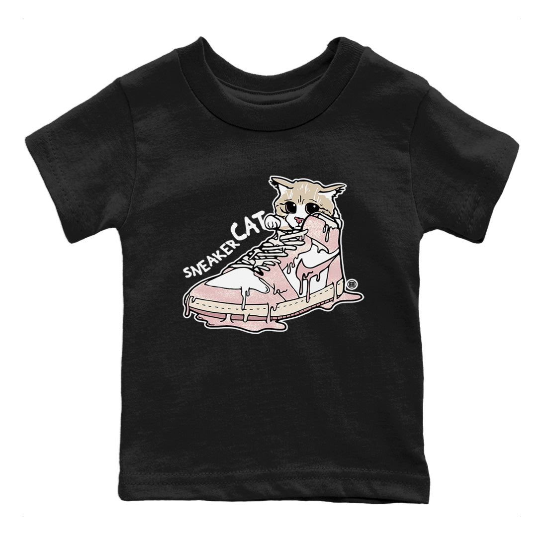 Air Jordan 1 Washed Pink Sneaker Match Tees Sneaker Cat Sneaker Tees Air Jordan 1 High OG WMNS Washed Pink Sneaker Release Tees Kids Shirts Black 2