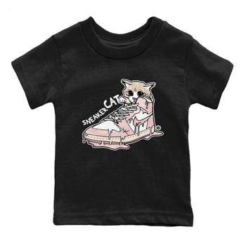 Air Jordan 1 Washed Pink Sneaker Match Tees Sneaker Cat Sneaker Tees Air Jordan 1 High OG WMNS Washed Pink Sneaker Release Tees Kids Shirts Black 2