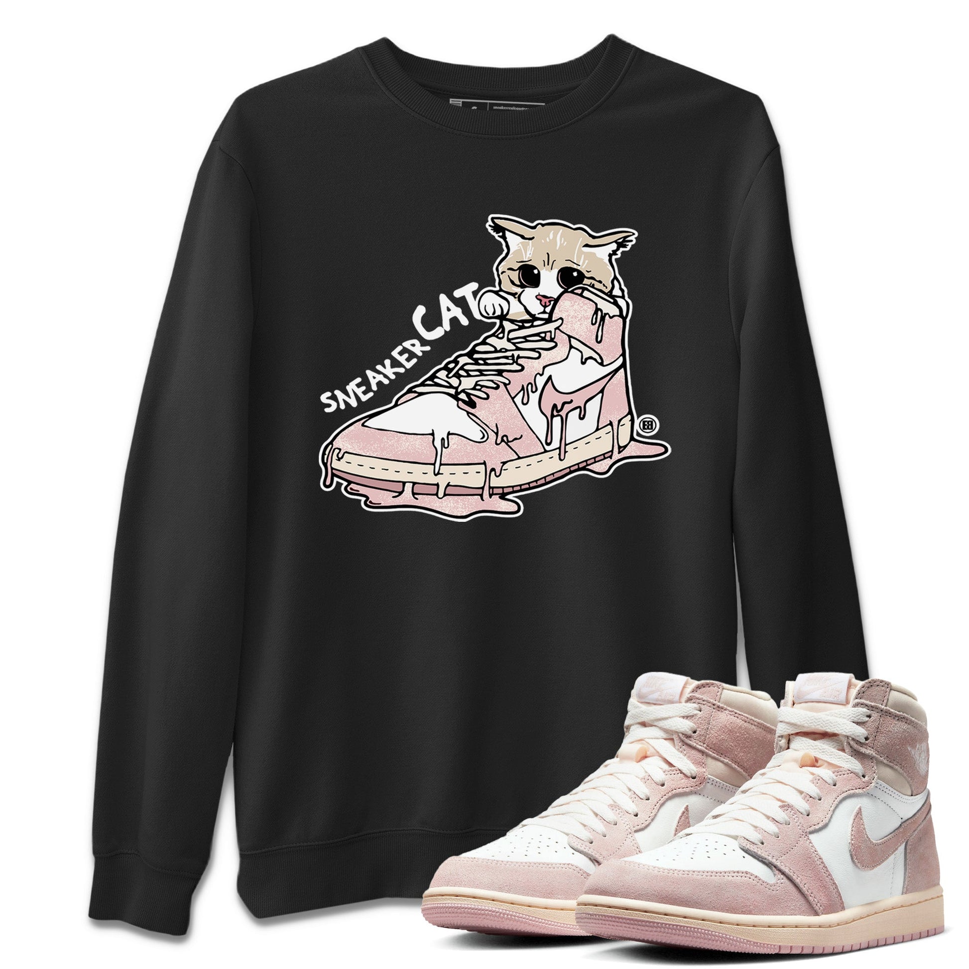 Air Jordan 1 Washed Pink Sneaker Match Tees Sneaker Cat Sneaker Tees Air Jordan 1 High OG WMNS Washed Pink Sneaker Release Tees Unisex Shirts Black 1