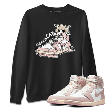 Air Jordan 1 Washed Pink Sneaker Match Tees Sneaker Cat Sneaker Tees Air Jordan 1 High OG WMNS Washed Pink Sneaker Release Tees Unisex Shirts Black 1