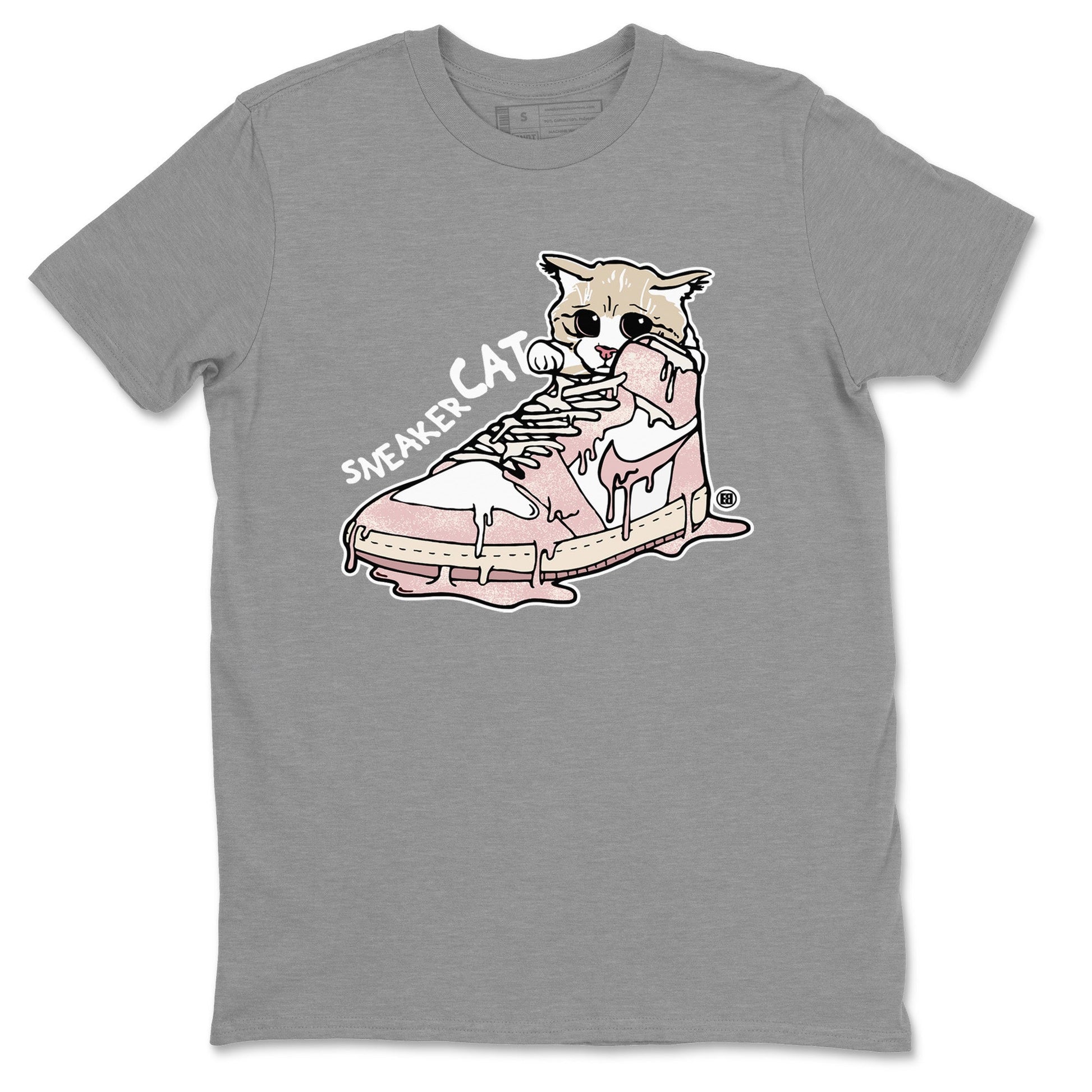 Air Jordan 1 Washed Pink Sneaker Match Tees Sneaker Cat Sneaker Tees Air Jordan 1 High OG WMNS Washed Pink Sneaker Release Tees Unisex Shirts Heather Grey 2