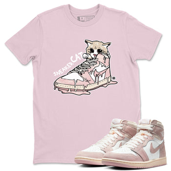 Air Jordan 1 Washed Pink Sneaker Cat Crew Neck Sneaker Tees Air Jordan 1 High OG WMNS Washed Pink Sneaker T-Shirts Washing and Care Tip