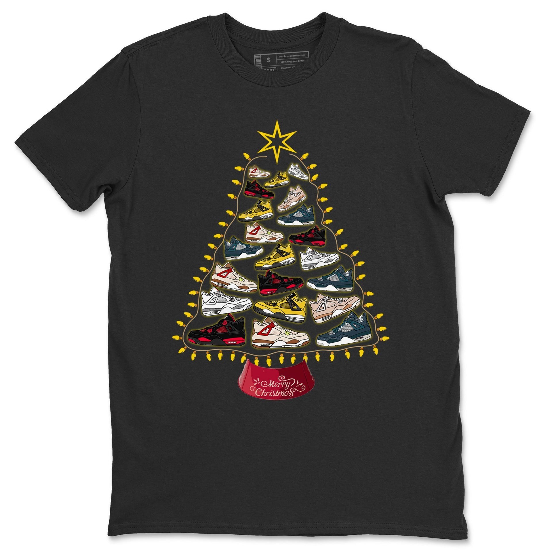 Jordan 4 Red Thunder Sneaker Match Tees Sneaker Christmas Tree Sneaker Tees Jordan 4 Red Thunder Sneaker Release Tees Unisex Shirts