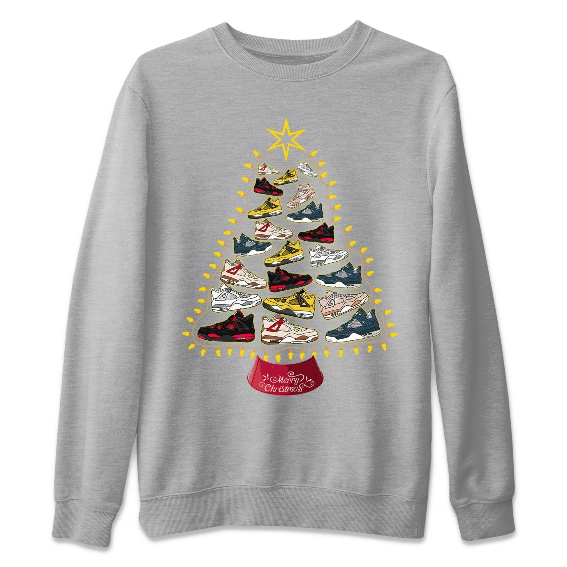 Jordan 4 Red Thunder Sneaker Match Tees Sneaker Christmas Tree Sneaker Tees Jordan 4 Red Thunder Sneaker Release Tees Unisex Shirts