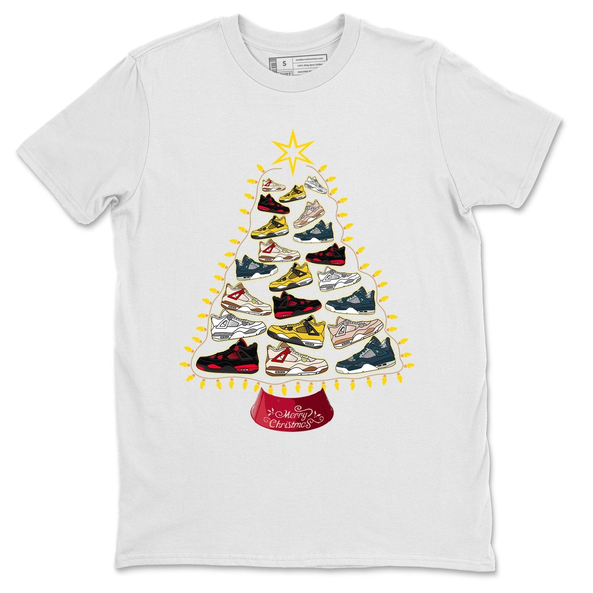 Jordan 4 Red Thunder Sneaker Match Tees Sneaker Christmas Tree Sneaker Tees Jordan 4 Red Thunder Sneaker Release Tees Unisex Shirts