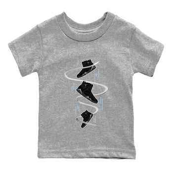 Air Jordan 7 Chambray Sneaker Match Tees Sneaker Drop Sneaker Tees AJ7 Chambray Sneaker Release Tees Kids Shirts Heather Grey 2