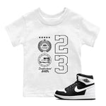 Air Jordan 1 High OG Black White shirt to match jordans Sneaker Emblem sneaker tees 1s Black White SNRT sneaker release tees baby toddler White 1 cotton Shirt