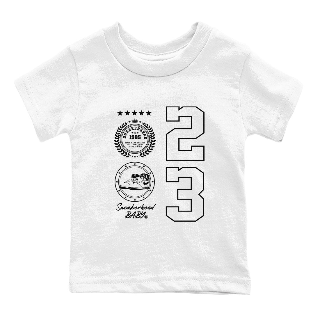 Air Jordan 1 High OG Black White shirt to match jordans Sneaker Emblem sneaker tees 1s Black White SNRT sneaker release tees baby toddler White 2 cotton Shirt