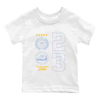 Sneaker Emblem sneaker match tees to Blue Grey 13s street fashion brand for shirts to match Jordans SNRT Sneaker Tees Air Jordan 13 Blue Grey unisex t-shirt White 2 youth shirt