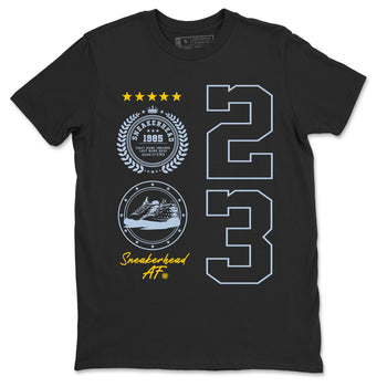 Sneaker Emblem sneaker match tees to Blue Grey 13s street fashion brand for shirts to match Jordans SNRT Sneaker Tees Air Jordan 13 Blue Grey unisex t-shirt Black 2 unisex shirt