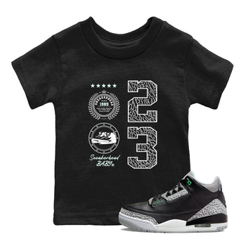 3s Green Glow shirt to match jordans Sneaker Emblem sneaker tees Air Jordan 3 Green Glow SNRT sneaker release tees baby toddler Black 1 cotton Shirt