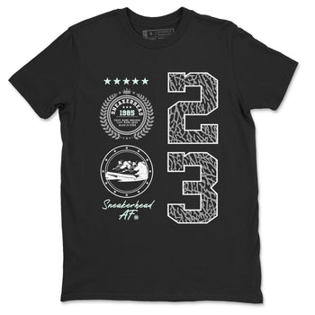 3s Green Glow shirt to match jordans Sneaker Emblem sneaker tees Air Jordan 3 Green Glow SNRT Sneaker Release Tees unisex cotton Black 2 crew neck shirt