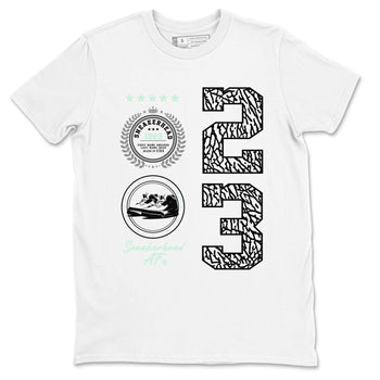 3s Green Glow shirt to match jordans Sneaker Emblem sneaker tees Air Jordan 3 Green Glow SNRT Sneaker Release Tees unisex cotton White 2 crew neck shirt