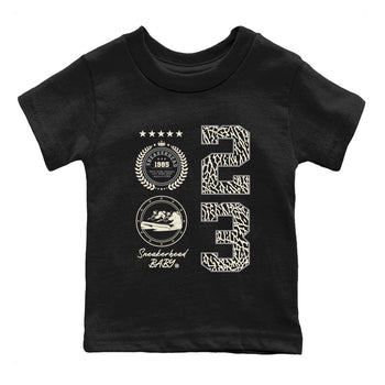 Sneaker Emblem sneaker match tees to Ivory 3s street fashion brand for shirts to match Jordans SNRT Sneaker Tees Air Jordan 3 Craft 'Ivory' unisex t-shirt Black 2 youth shirt