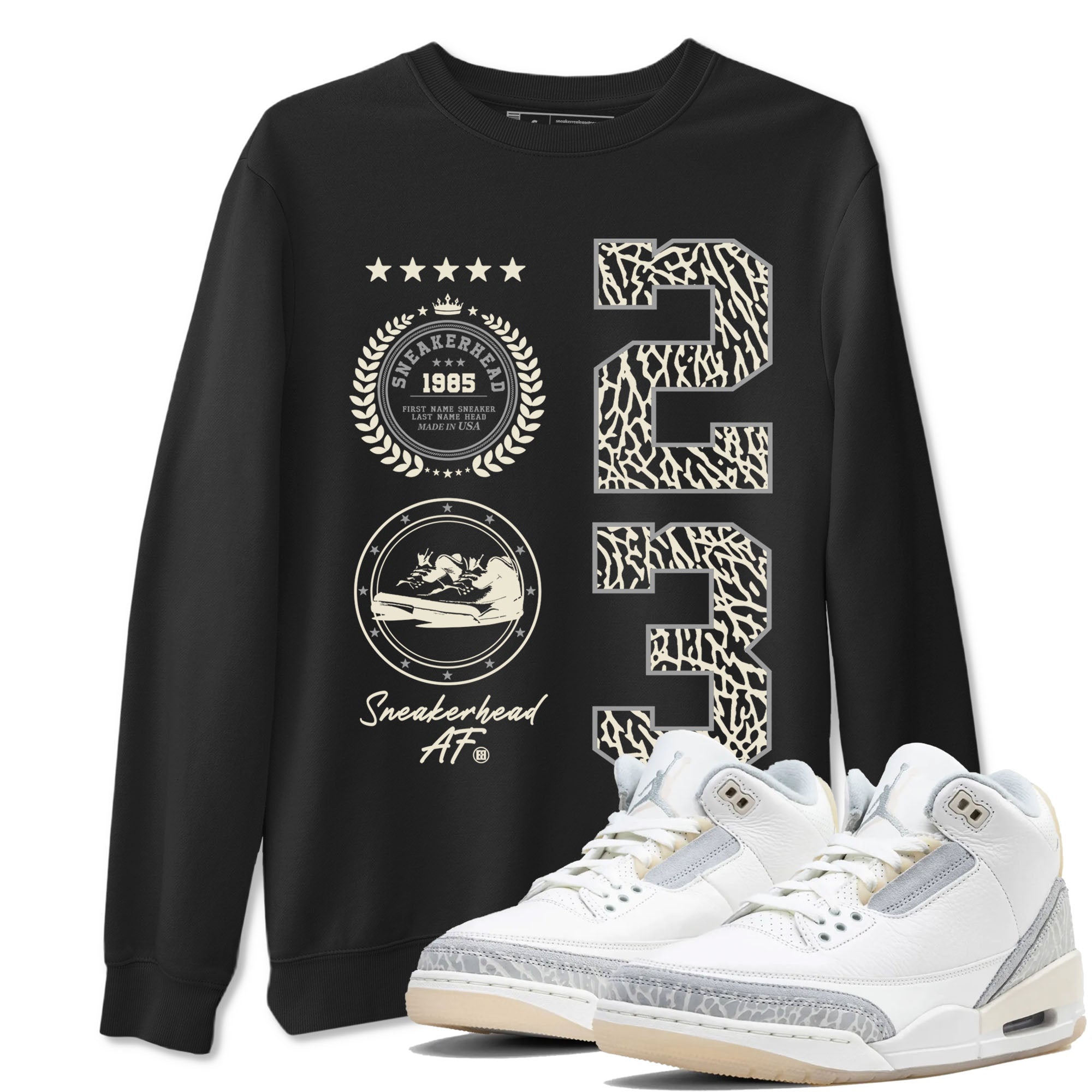 Sneaker Emblem shirt to match Air Jordan 3 Craft 'Ivory' | SNRT Sneaker Tees  - SNRT Sneaker T-shirts