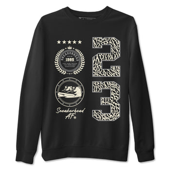 Sneaker Emblem sneaker match tees to Ivory 3s street fashion brand for shirts to match Jordans SNRT Sneaker Tees Air Jordan 3 Craft 'Ivory' unisex t-shirt Black 2 unisex shirt