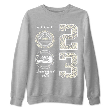 Sneaker Emblem sneaker match tees to Ivory 3s street fashion brand for shirts to match Jordans SNRT Sneaker Tees Air Jordan 3 Craft 'Ivory' unisex t-shirt Heather Grey 2 unisex shirt