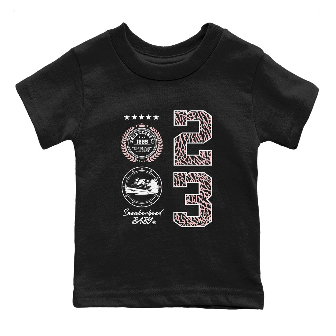 Air Jordan 3 GS Vintage Floral shirt to match jordans Sneaker Emblem sneaker tees 3s Vintage Floral SNRT sneaker release tees baby toddler Black 2 cotton Shirt