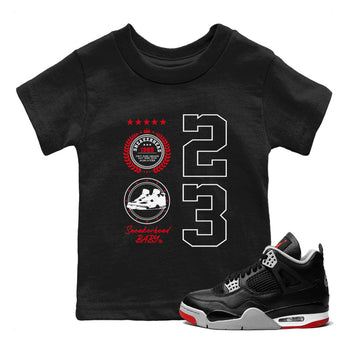 Sneaker Emblem sneaker match tees to Air Jordan 4 Bred Reimagined street fashion brand for shirts to match Jordans SNRT Sneaker Tees Air Jordan 4 Bred Reimagined unisex t-shirt Black 1 youth shirt