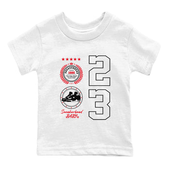 Sneaker Emblem sneaker match tees to Air Jordan 4 Bred Reimagined street fashion brand for shirts to match Jordans SNRT Sneaker Tees Air Jordan 4 Bred Reimagined unisex t-shirt White 2 youth shirt