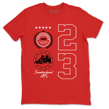 Sneaker Emblem sneaker match tees to Air Jordan 4 Bred Reimagined street fashion brand for shirts to match Jordans SNRT Sneaker Tees Air Jordan 4 Bred Reimagined unisex t-shirt Red 2 unisex shirt