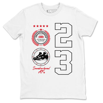 Sneaker Emblem sneaker match tees to Air Jordan 4 Bred Reimagined street fashion brand for shirts to match Jordans SNRT Sneaker Tees Air Jordan 4 Bred Reimagined unisex t-shirt White 2 unisex shirt