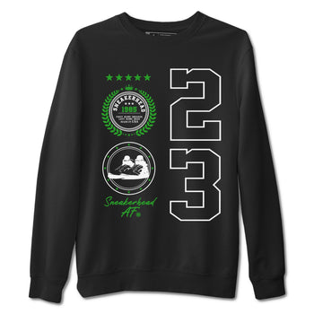 Air Jordan 5 Lucky Green shirt to match jordans Sneaker Emblem sneaker tees Air Jordan 5 Lucky Green SNRT Sneaker Release Tees unisex cotton Black 2 crew neck shirt