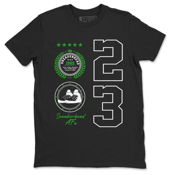 Air Jordan 5 Lucky Green shirt to match jordans Sneaker Emblem sneaker tees Air Jordan 5 Lucky Green SNRT Sneaker Release Tees unisex cotton Black 2 crew neck shirt