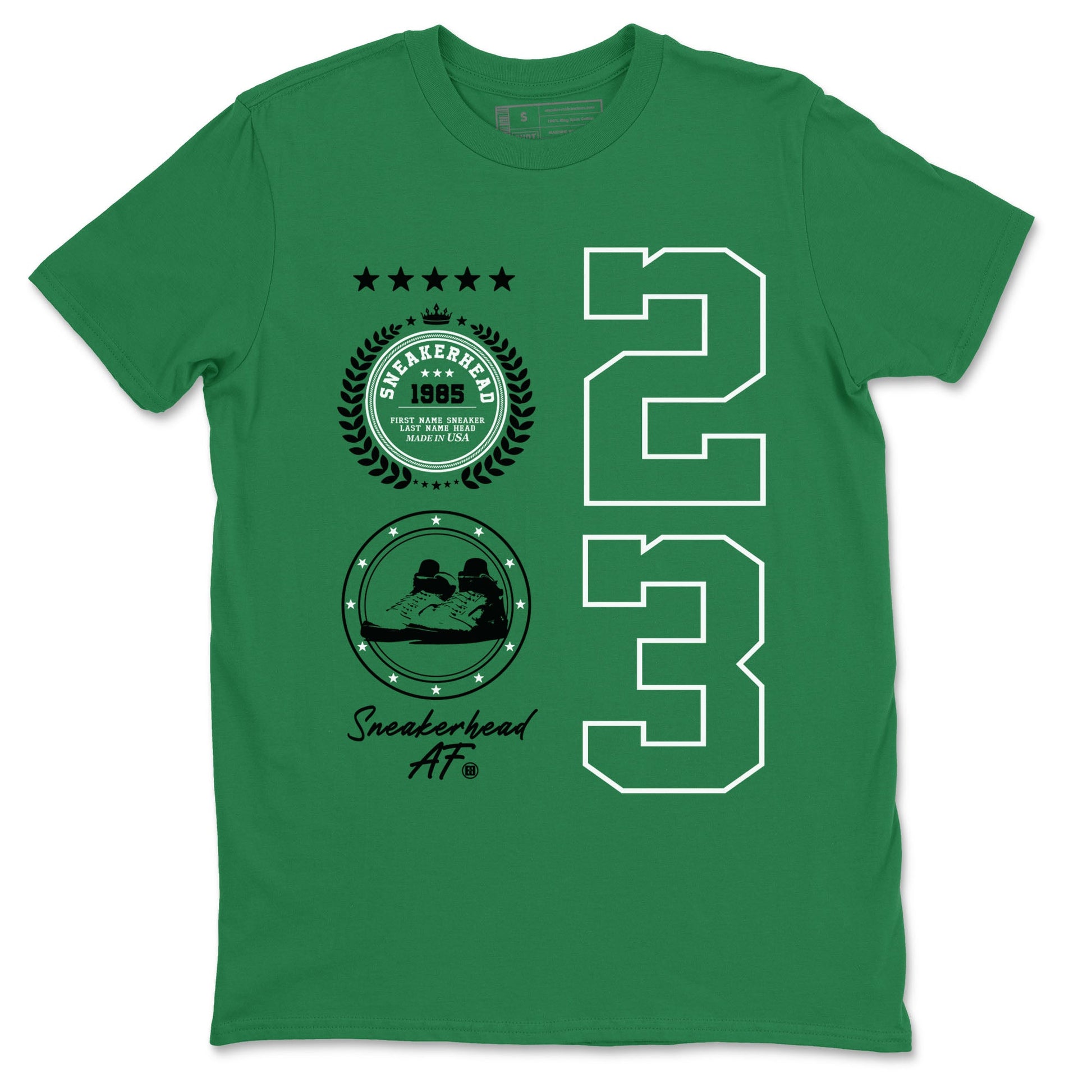 Air Jordan 5 Lucky Green shirt to match jordans Sneaker Emblem sneaker tees Air Jordan 5 Lucky Green SNRT Sneaker Release Tees unisex cotton Kelly Green 2 crew neck shirt