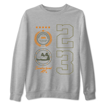 Air Jordan 5 Olive shirt to match jordans Sneaker Emblem sneaker tees 5s Olive SNRT Sneaker Release Tees unisex cotton Heather Grey 2 crew neck shirt